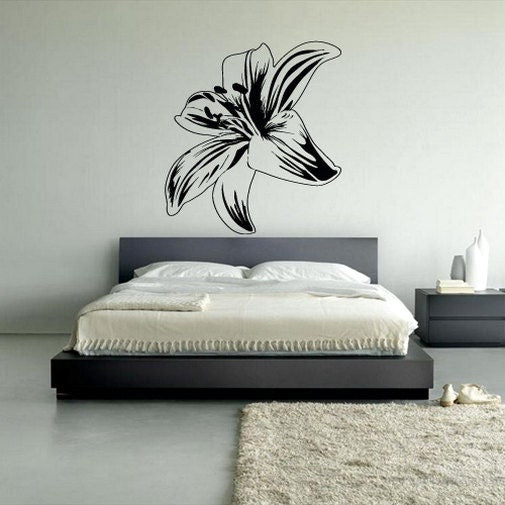 lily flower wall decal (Z240)