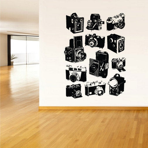 Photo Camera Wall Decal Studio Salon decor rvz2127