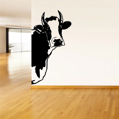 Cow wall decal heifer farm farmhouse (Z599)