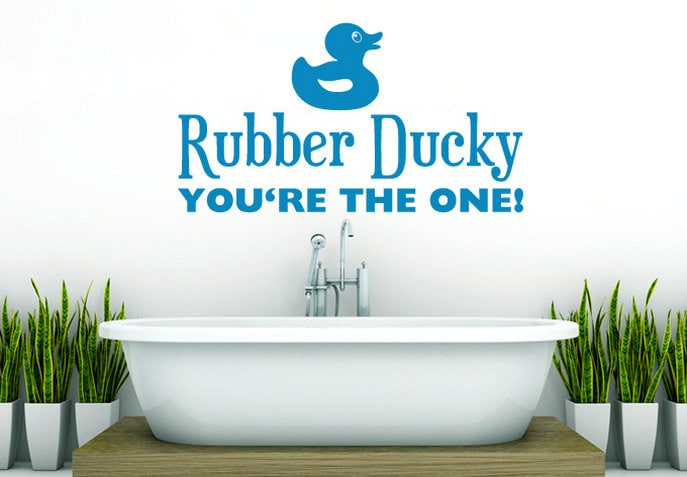 Rubber Duck Wall decal Bathroom decor (Z994)