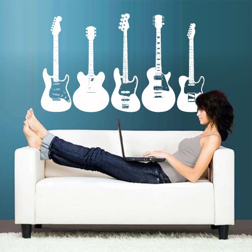 Electric Guitars wall decal  z2779