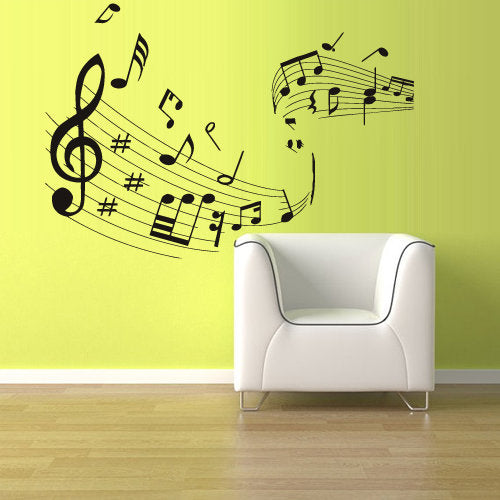 Music notes Wall Decal key  rvz1279