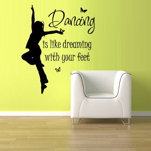 Dance wall decal Dancing Motivational quotes rvz1135