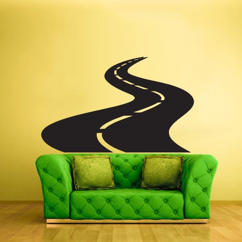 Curved Winding Road Wall Decal  z2314