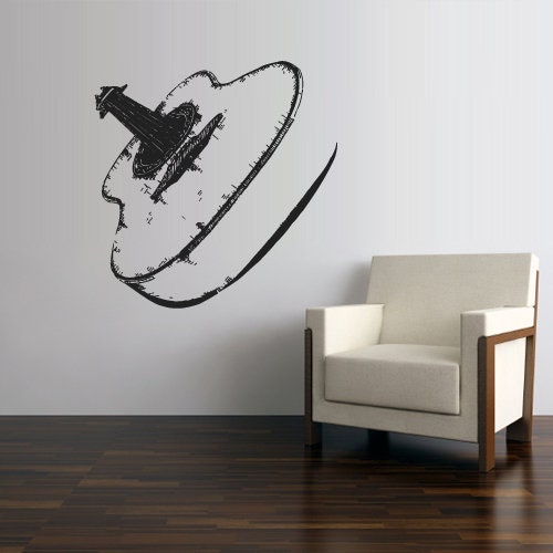 Acoustic Guitar Wall Decal Music decor  z2781