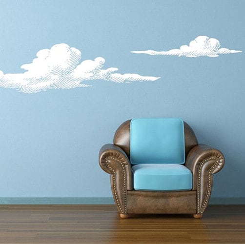 clouds wall decal Z826
