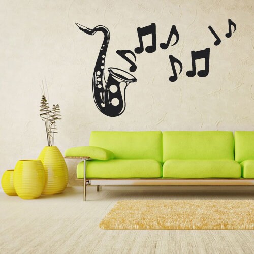 Saxophone wall decal Sax Jazz Music  z1144