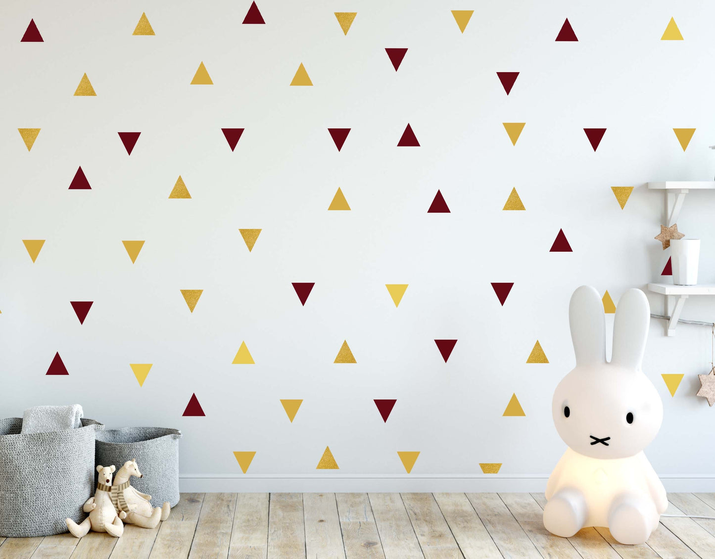 Polka Dots Wall Decals Peel & Stick Stickers Triangles,  LF009