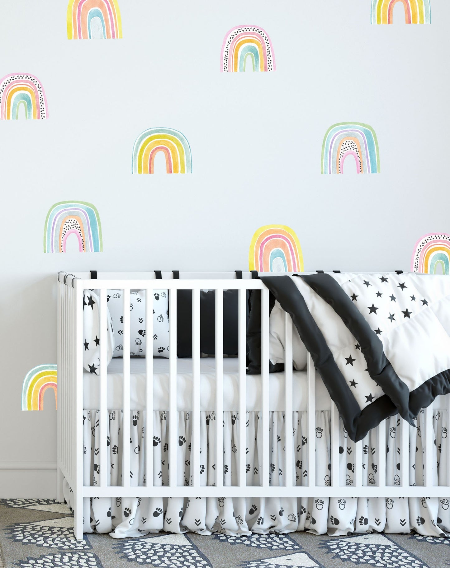 Rainbow wall decals stickers Watercolor, LF139