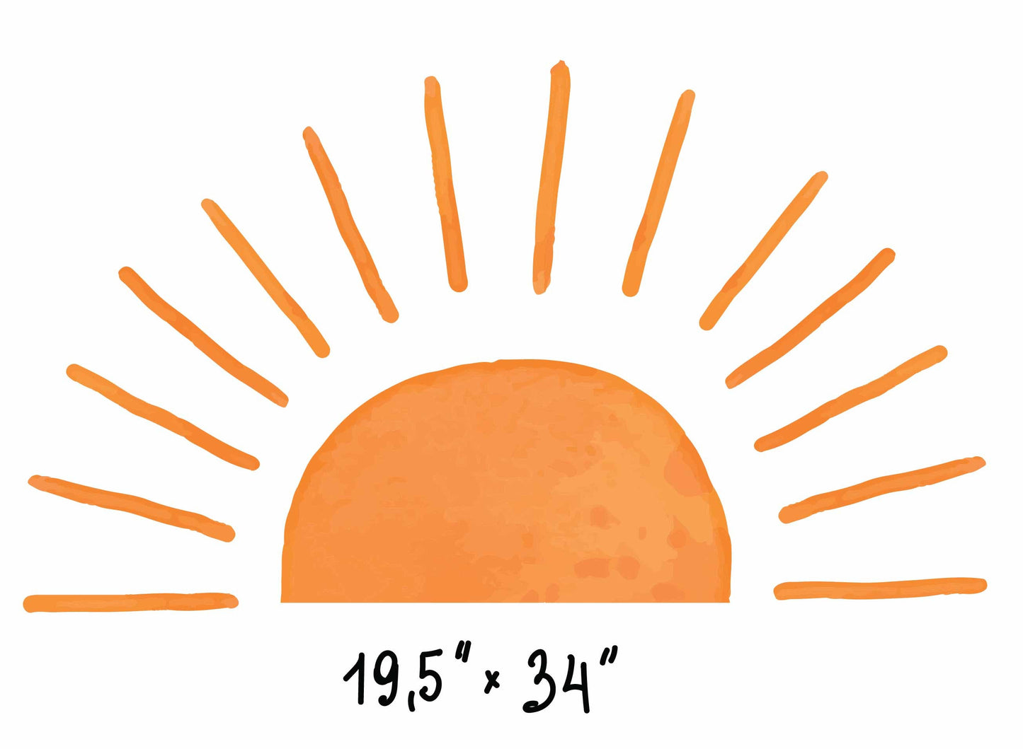 Sun Orange Wall Decal Arch Strips Stickers LF240