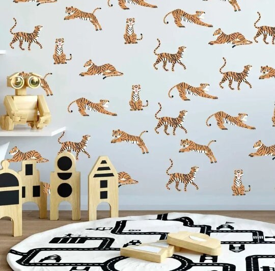 Tigers wall Decals Cat Stickers Wild Animals, LF56