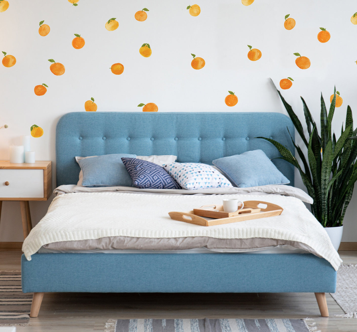 Orange Wall Decals Fruit Stickers, LF072