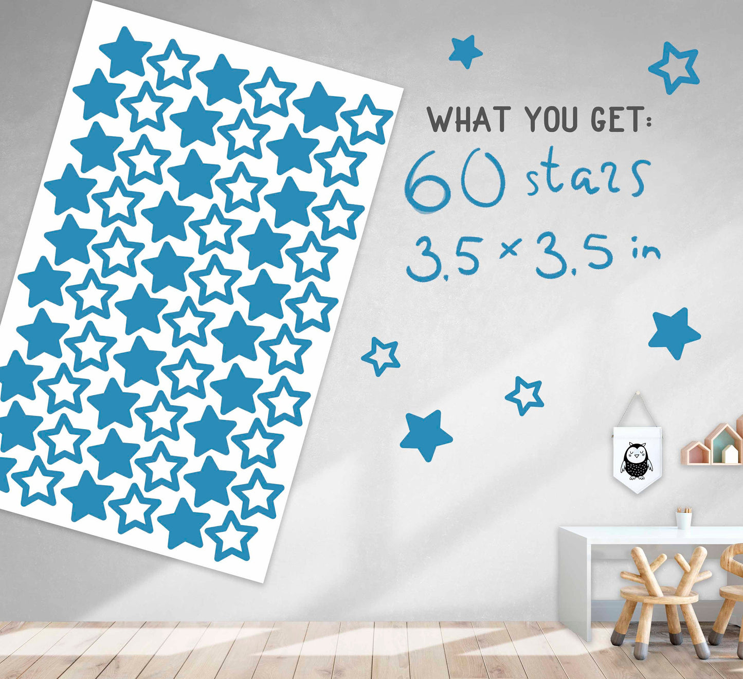 Star Wall Decals Stickers Polka Dots Room , LF180