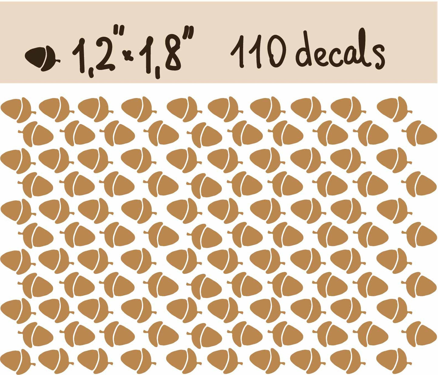 Acorn Wall Decals Stickers, LF250