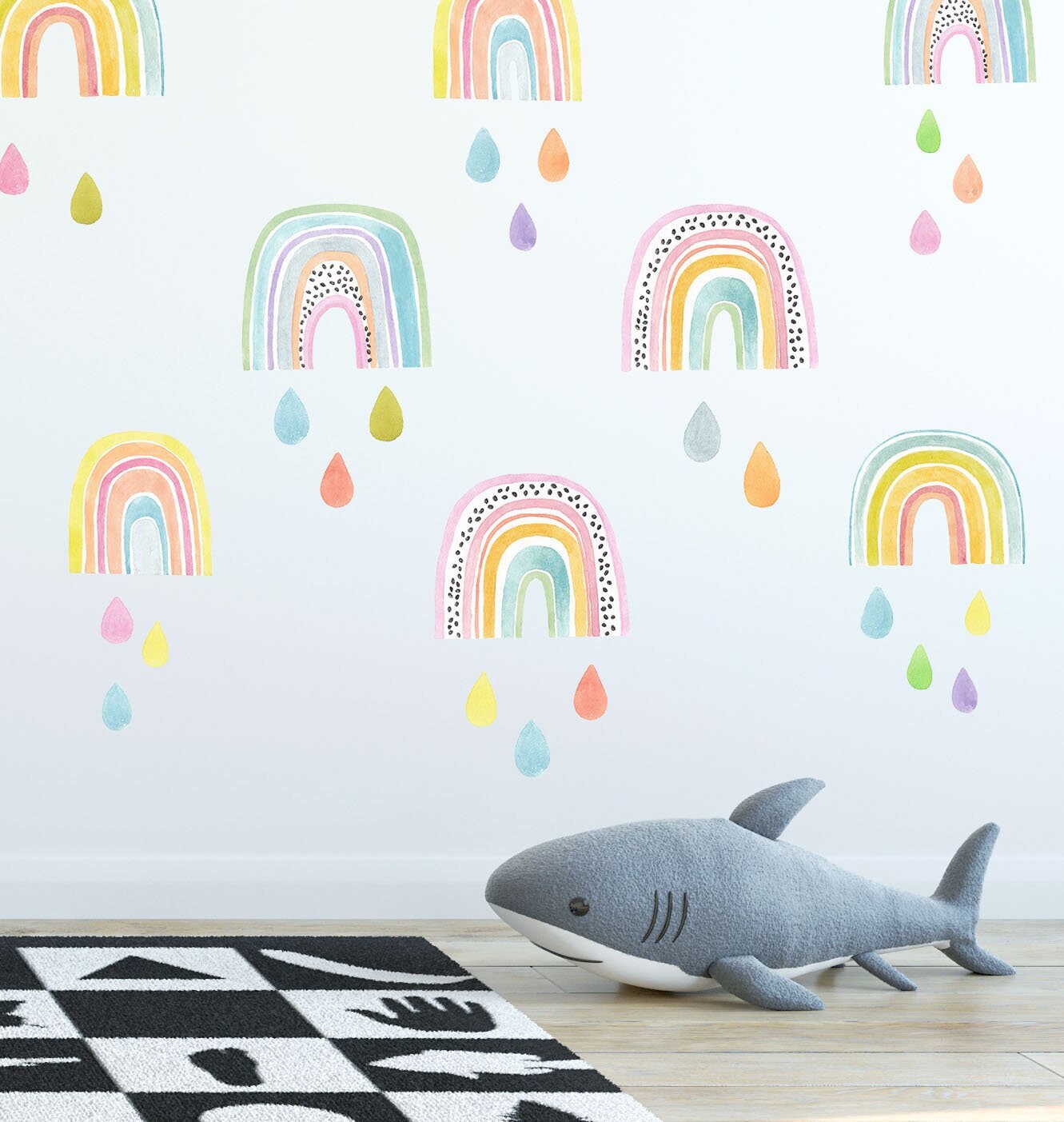 Rainbow wall decals stickers Color Drops, LF203