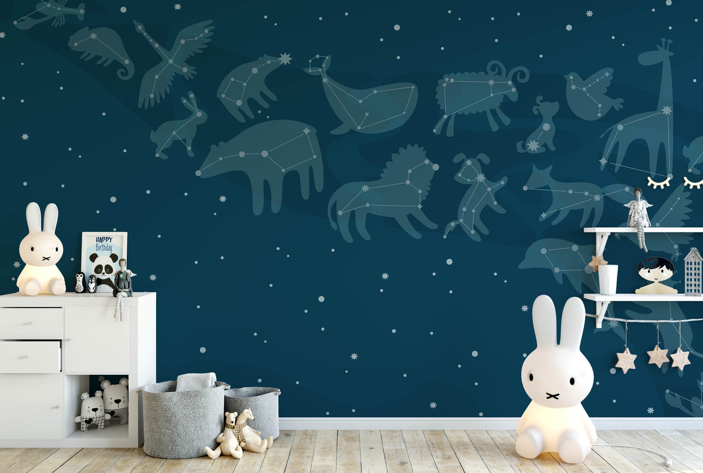 Removable Peel and Stick Wallpaper Night Sky Cosmos  constellations Wall Paper Wall Murals, KL0058