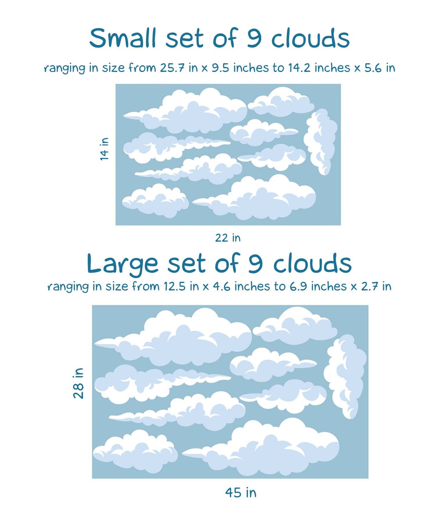 Clouds Wall Decals Sky Stickers, LKL0072
