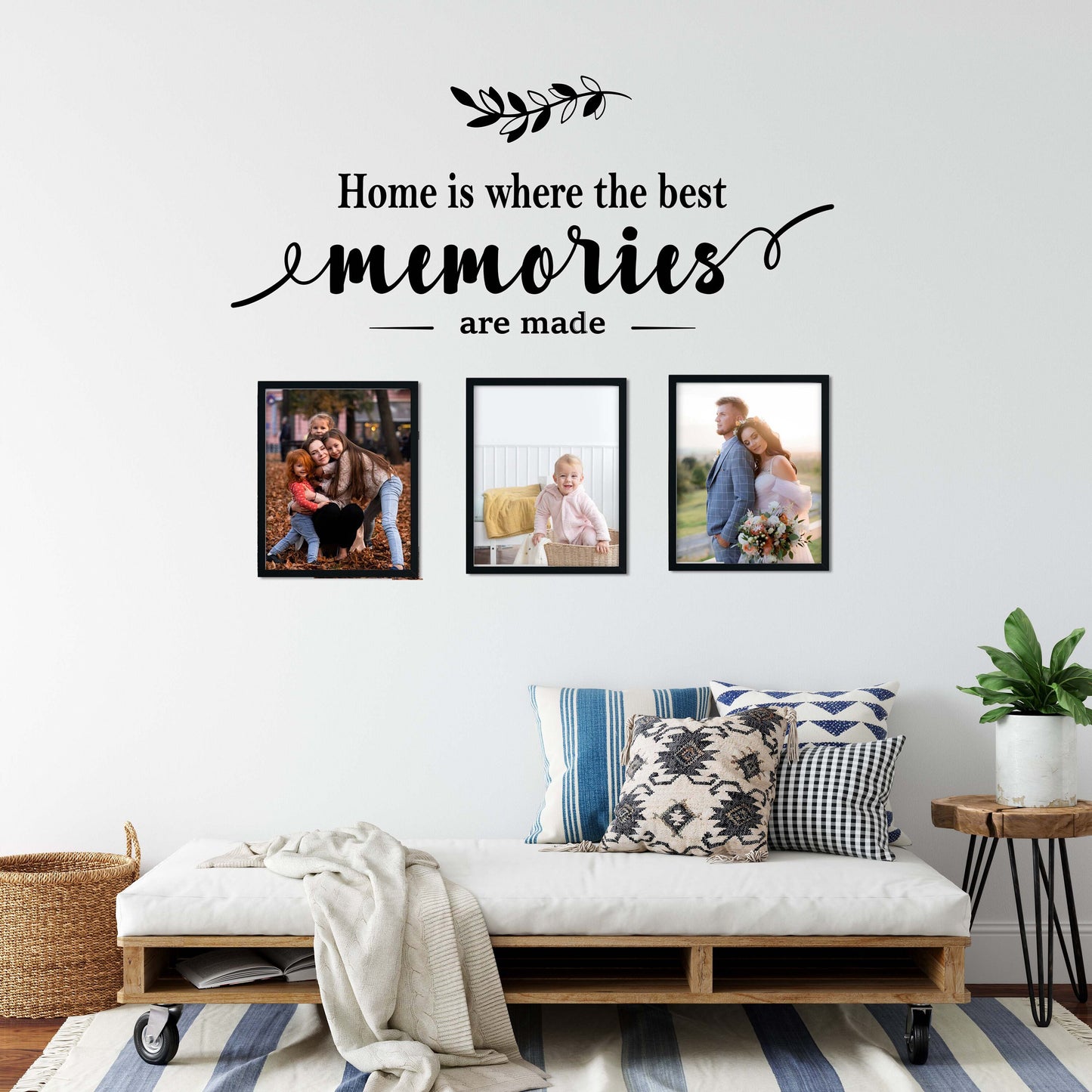 Lettering Wall Decals Home is a place where the best memories remain Stickers, KL0087