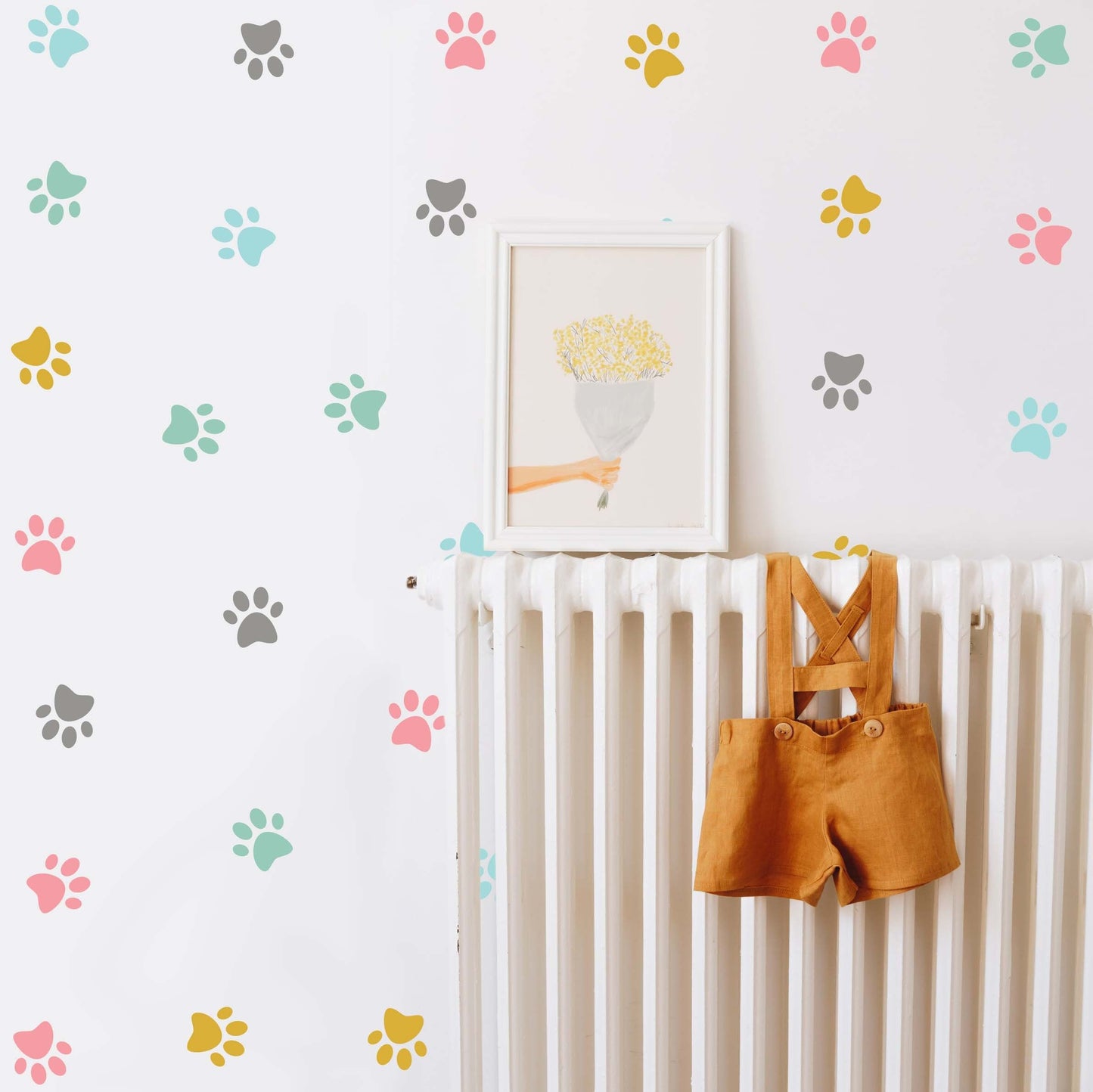 Paw Wall Decals Animals Color Stickers, LF304