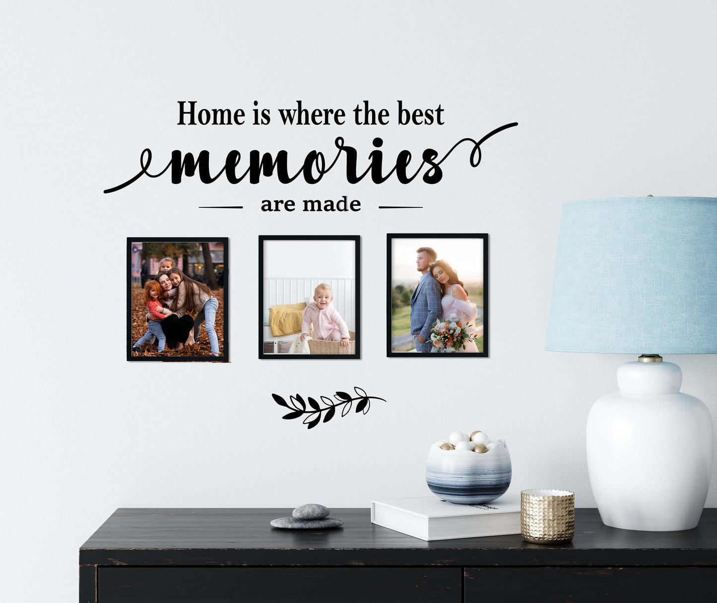 Lettering Wall Decals Home is a place where the best memories remain Stickers, KL0087