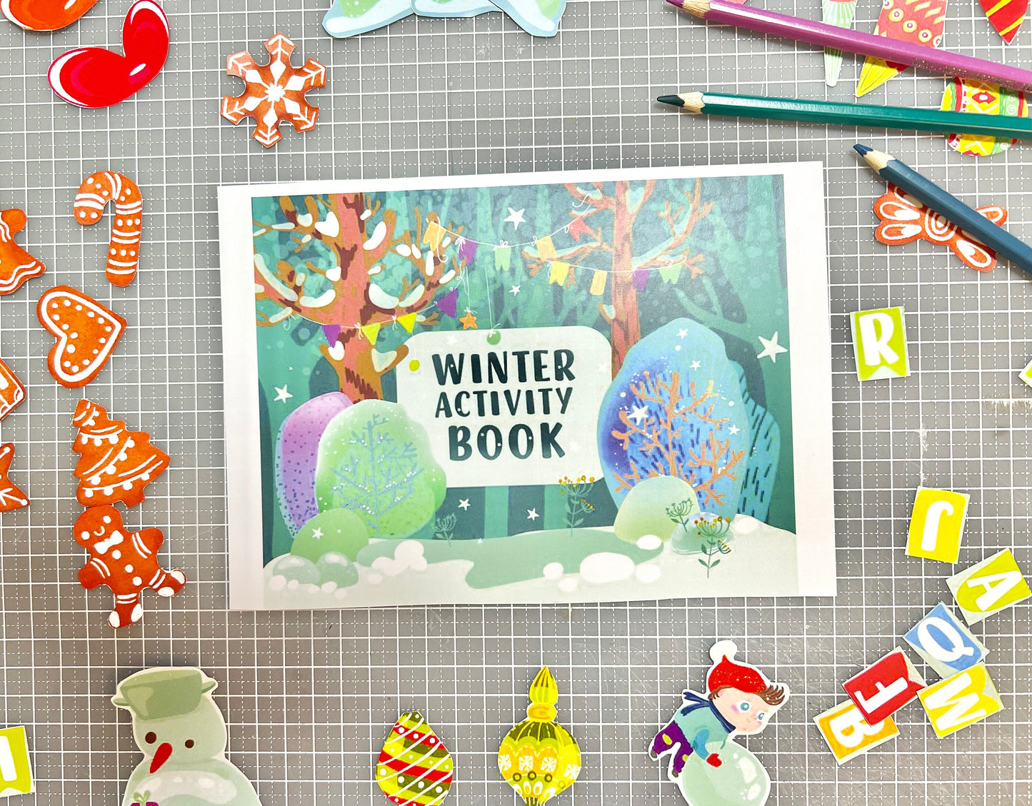 Christmas Winter  Busy Book Personalized Toddler Printable Preschool Activities Homeschool Montessori Kids Learning, BB2