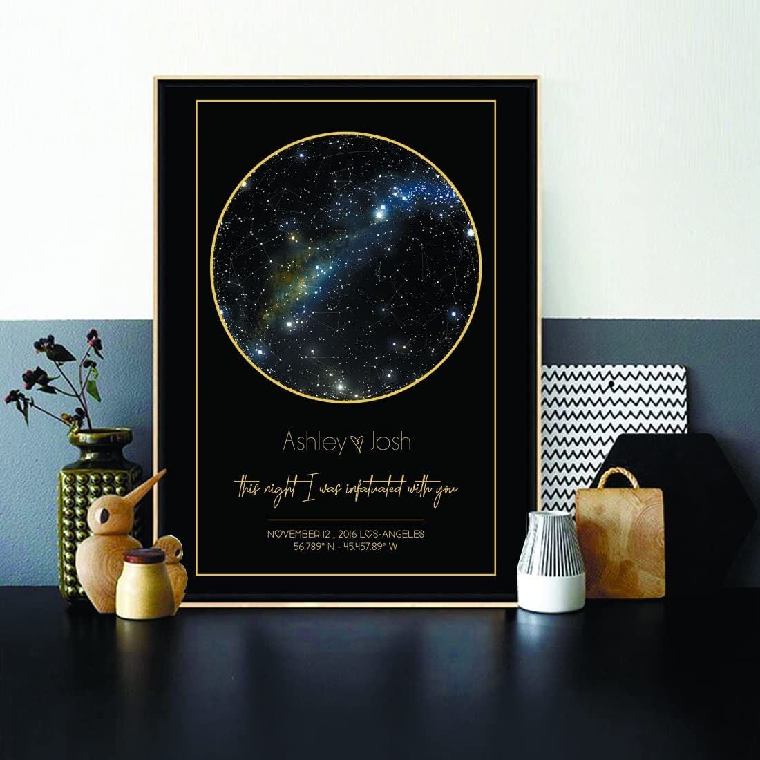 Star Map Print Anniversary Wedding Gift Constellation 8st