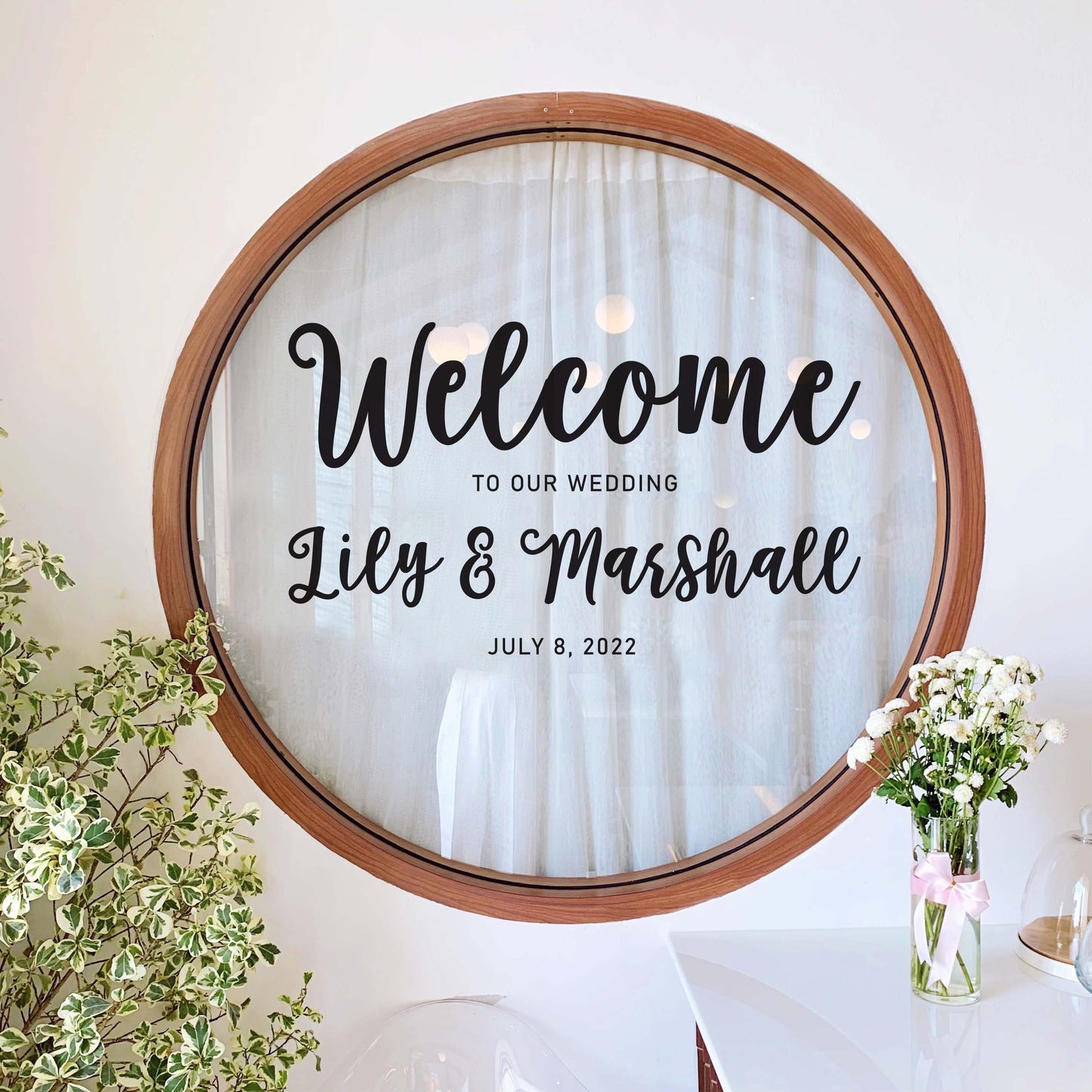 Birthday Wedding Welcome Sign Party Vinyl Stickers Name Personalisation Custom Decor, LF465