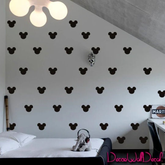 Mickey Mouse Wall decals Polka dot Pattern heads um1603