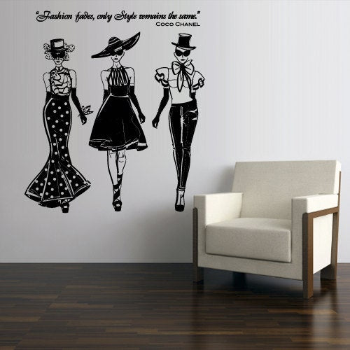 Coco Chanel Ladies Wall decal Fashion zvr1261 – StickersForLife