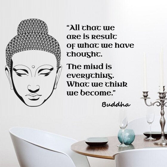 Buddha Wall decal quote Yoga decor m1430